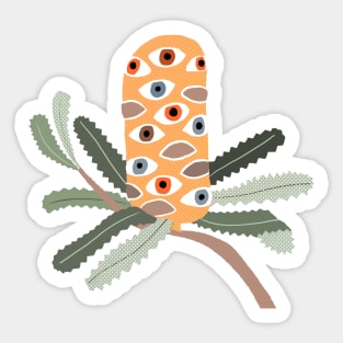 Big eyes banksia flower Sticker